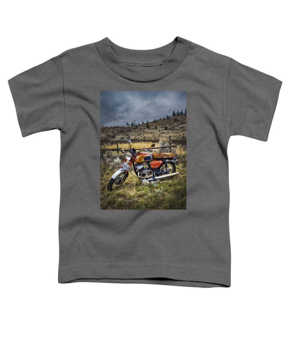 Jawa Toddler T-Shirt featuring the photograph Jawa Motorcycle by Theresa Tahara