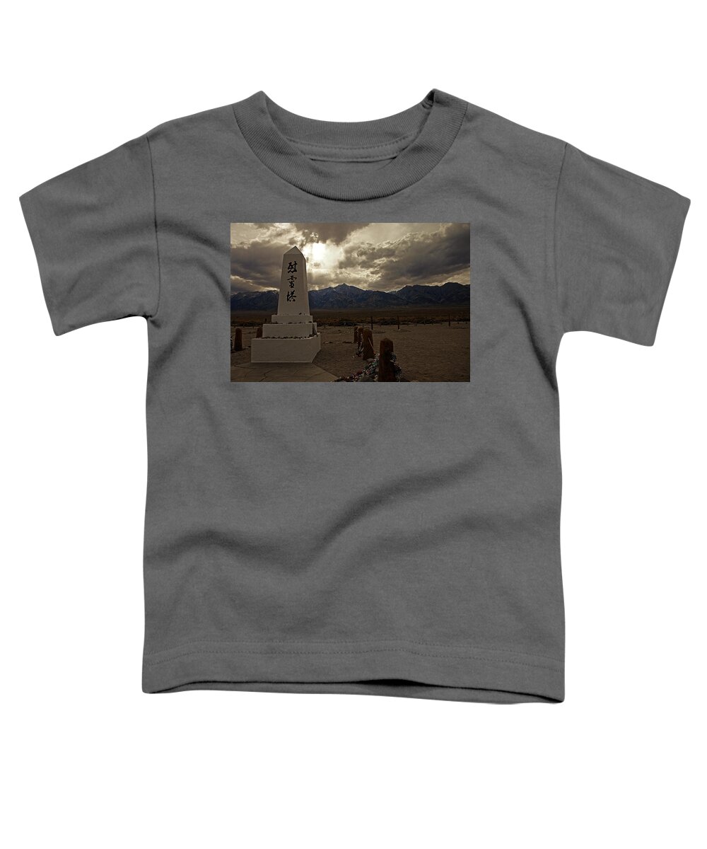 Manzanar Toddler T-Shirt featuring the photograph Jba_0056m by John Bennett