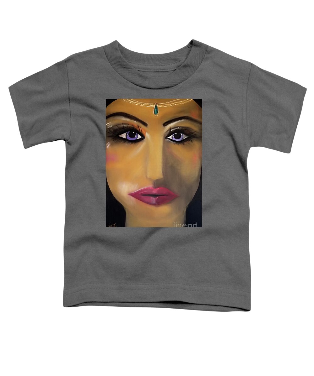 Egypt Toddler T-Shirt featuring the painting Jewel Of the Nile by Artist Linda Marie