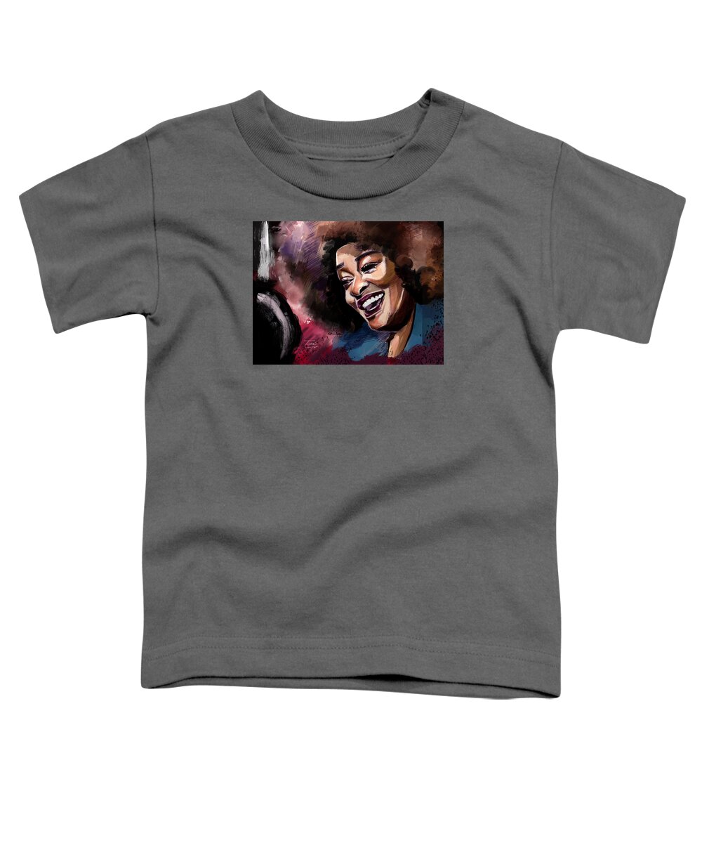 Singer Toddler T-Shirt featuring the drawing Jilly by Terri Meredith