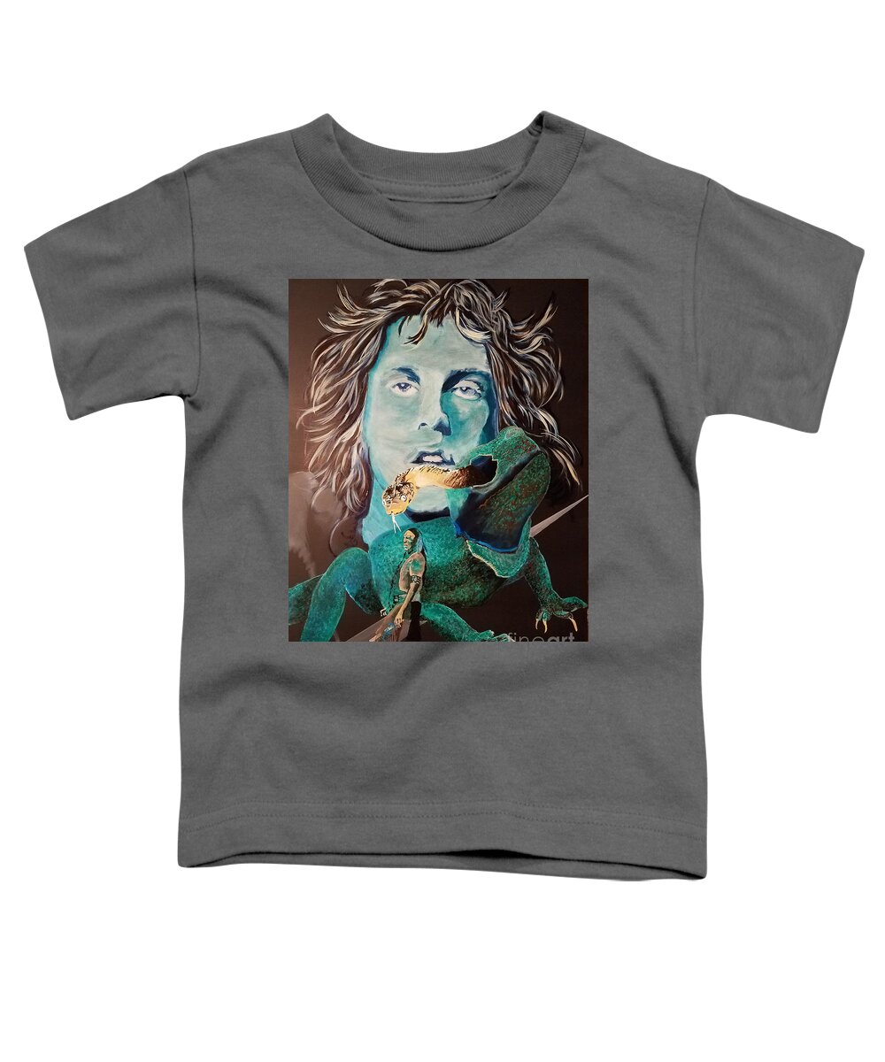 Jim Morrison Toddler T-Shirt featuring the painting Jim Knew by Stuart Engel
