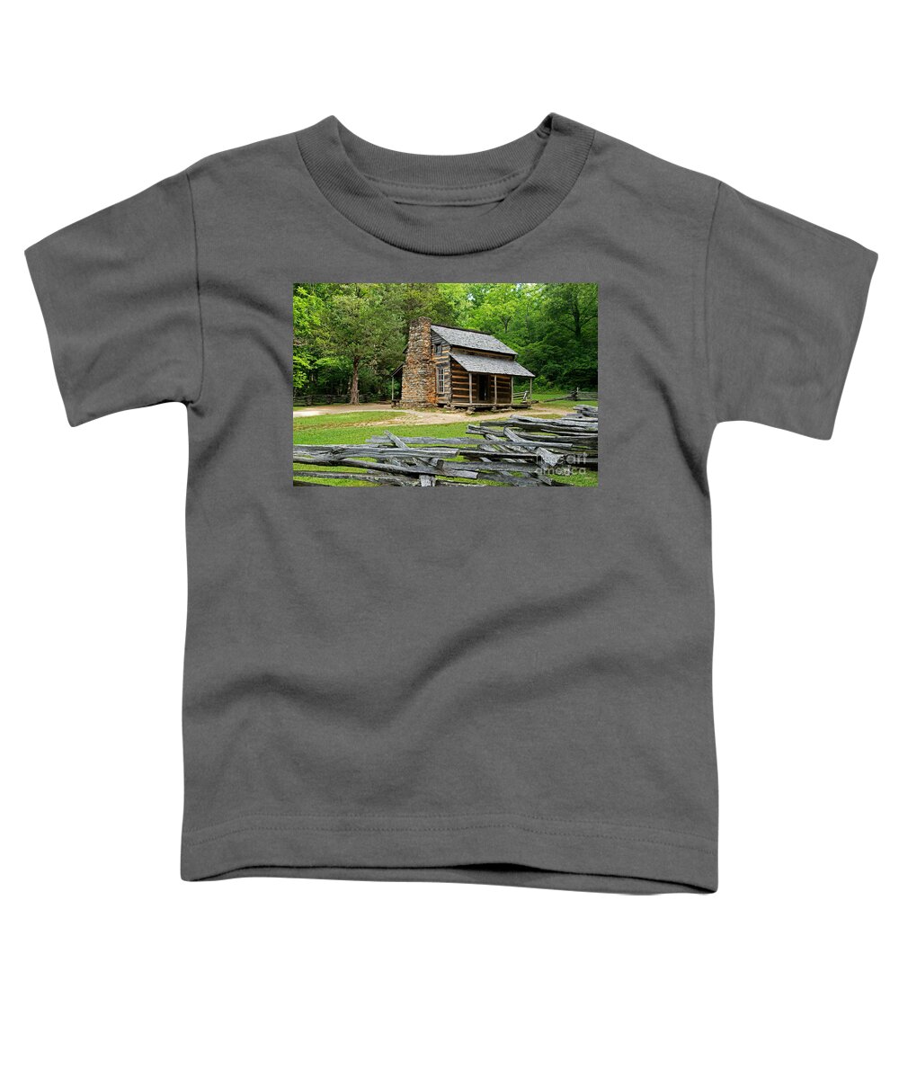 Cades Cove Toddler T-Shirt featuring the photograph John Oliver Place by Fred Stearns