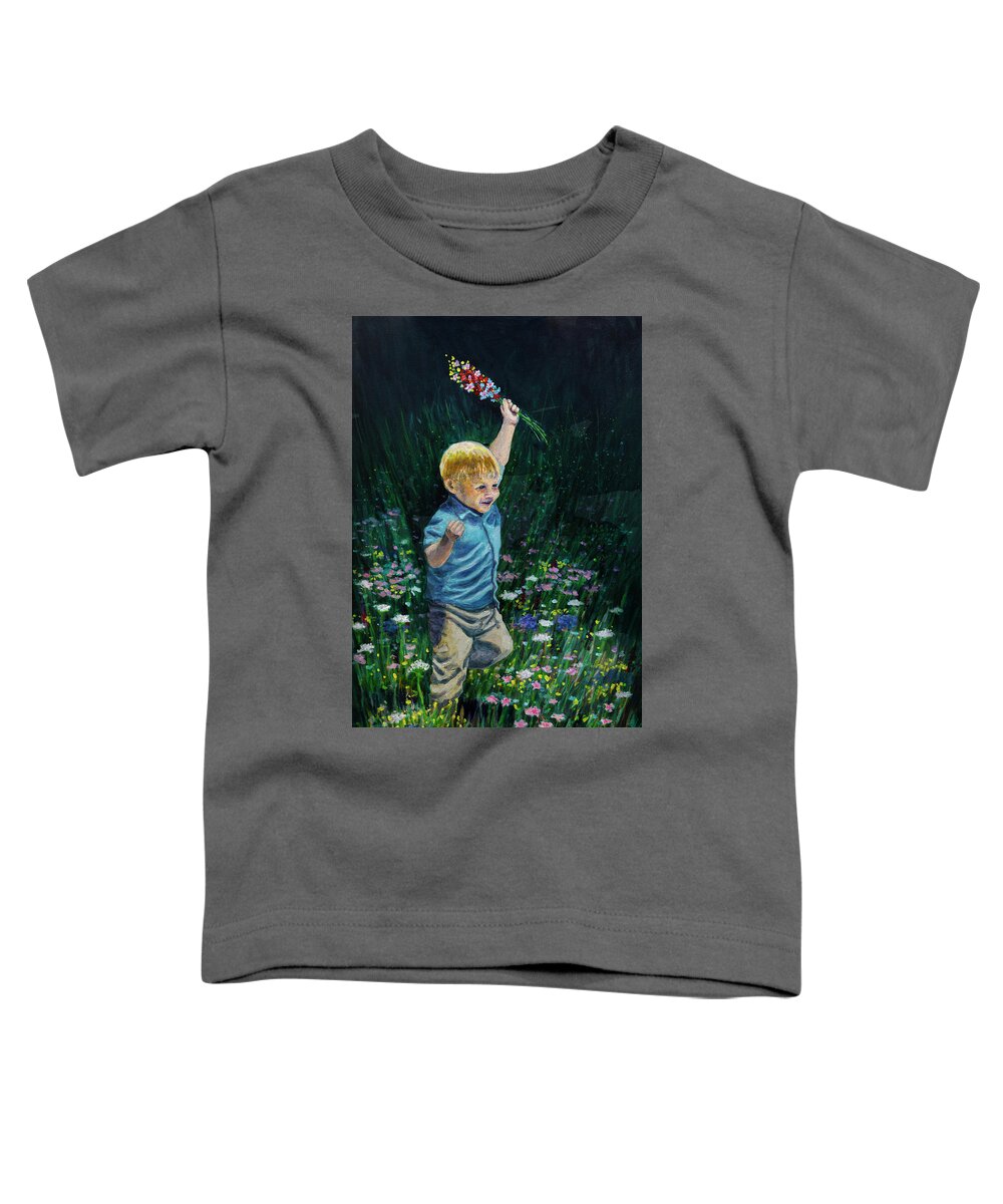 Painting Toddler T-Shirt featuring the painting Joie de Vivre by Rick Mosher