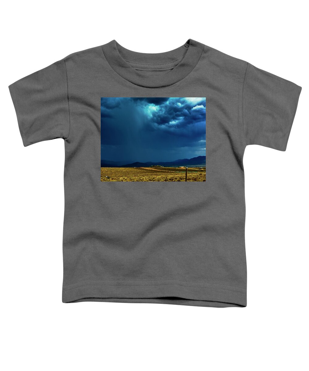 Taos Toddler T-Shirt featuring the photograph July Monsoons by Charles Muhle