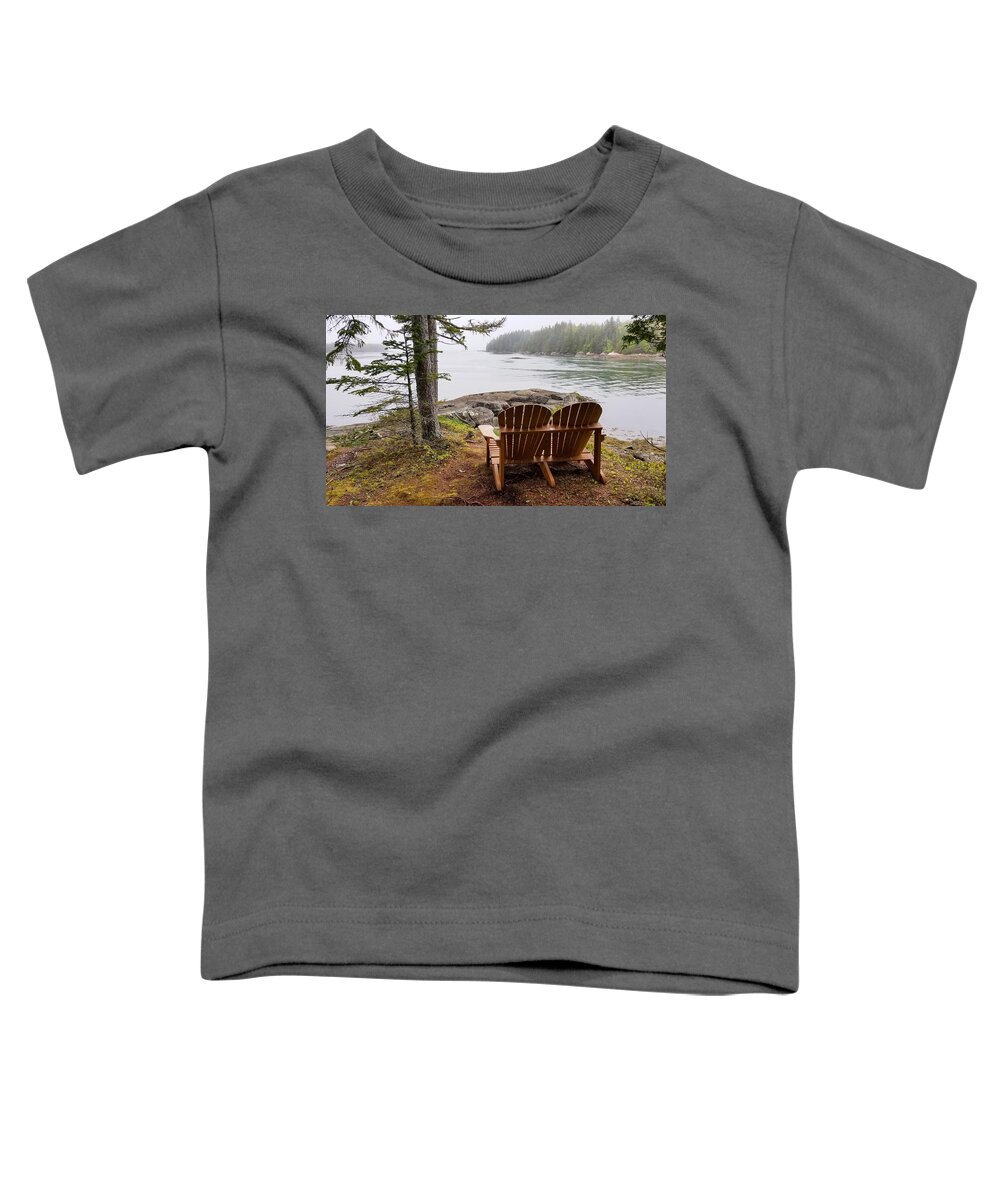 Bench Toddler T-Shirt featuring the photograph Just Us Two by Holly Ross