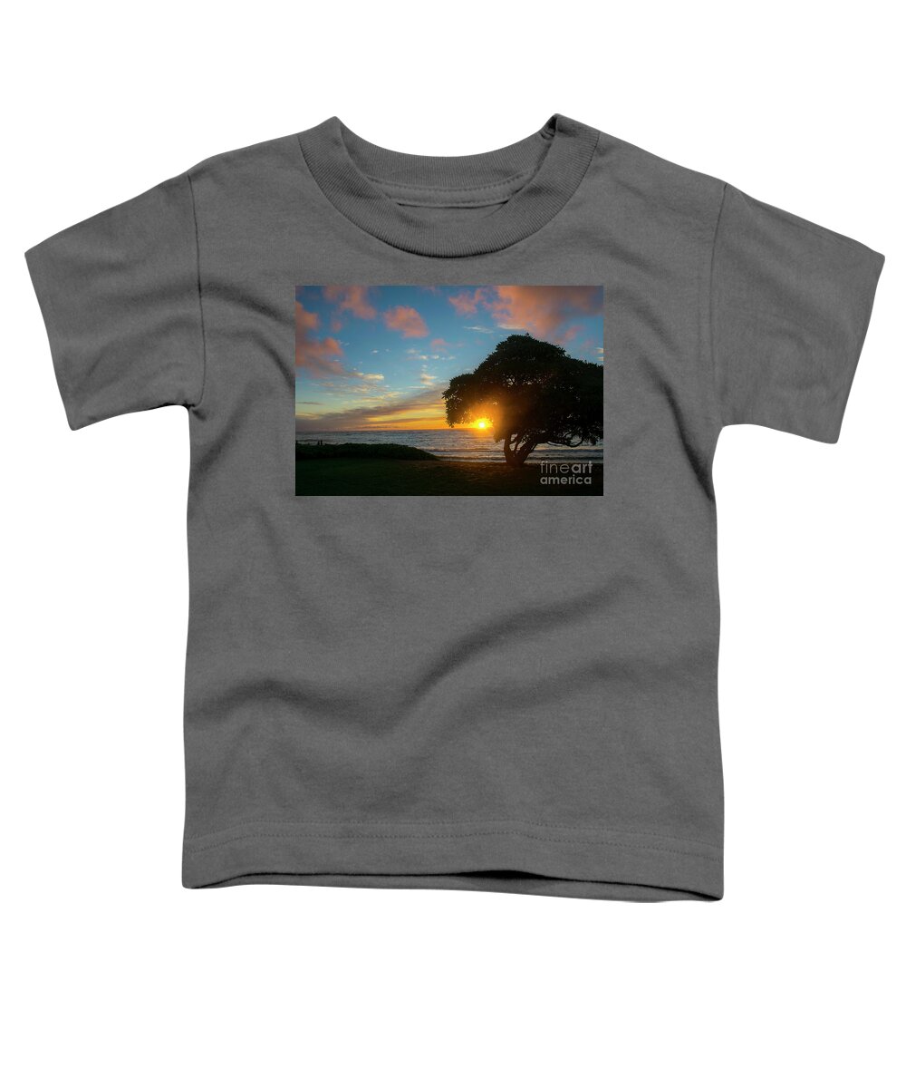 Office Decor Toddler T-Shirt featuring the photograph Kapaa Sunrise 6102 by Chuck Flewelling