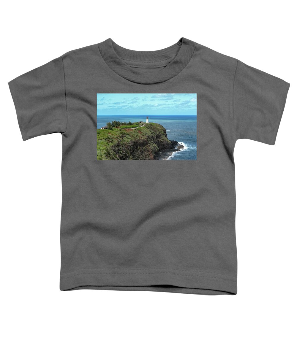 Kilauea Lighthouse Toddler T-Shirt featuring the photograph Kilauea Point Lighthouse by Susan Rissi Tregoning