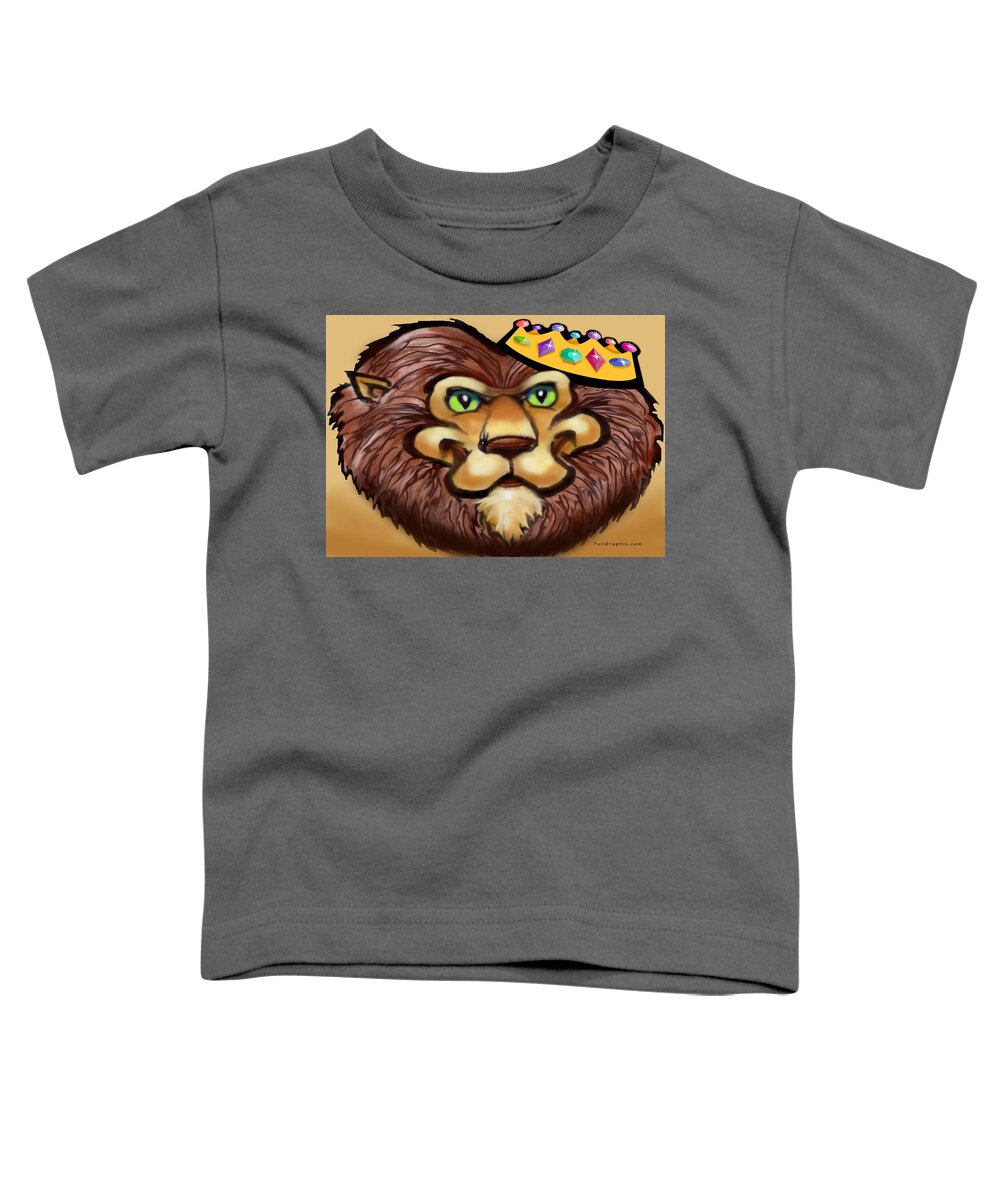 Lion Toddler T-Shirt featuring the digital art King by Kevin Middleton