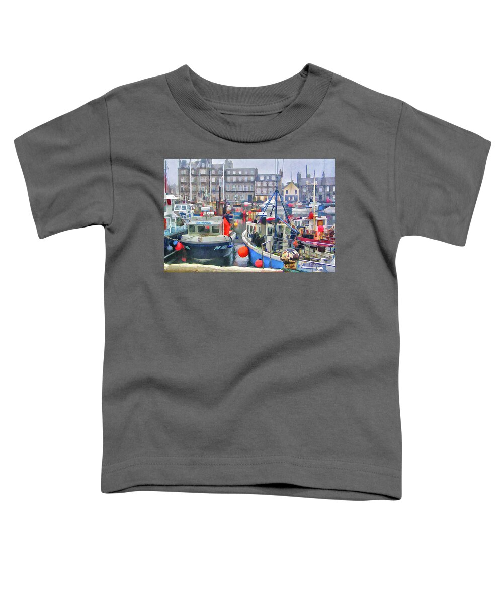 Kirkwall Toddler T-Shirt featuring the photograph Kirkwall Harbour by Monroe Payne