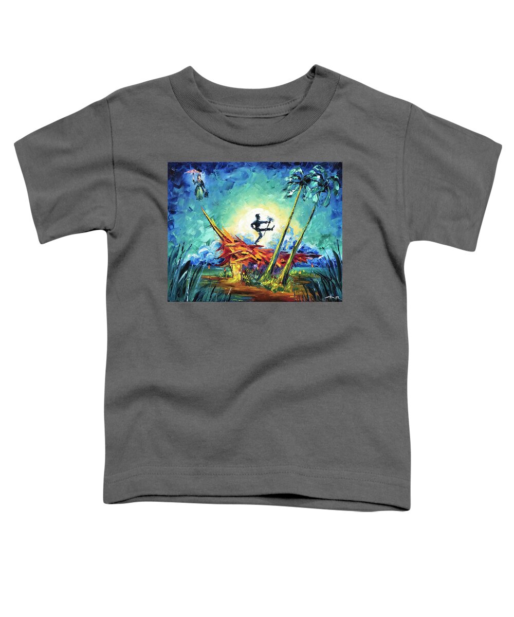 Dick Van Dyke Toddler T-Shirt featuring the painting Knees up, Tiki Time by Nelson Ruger