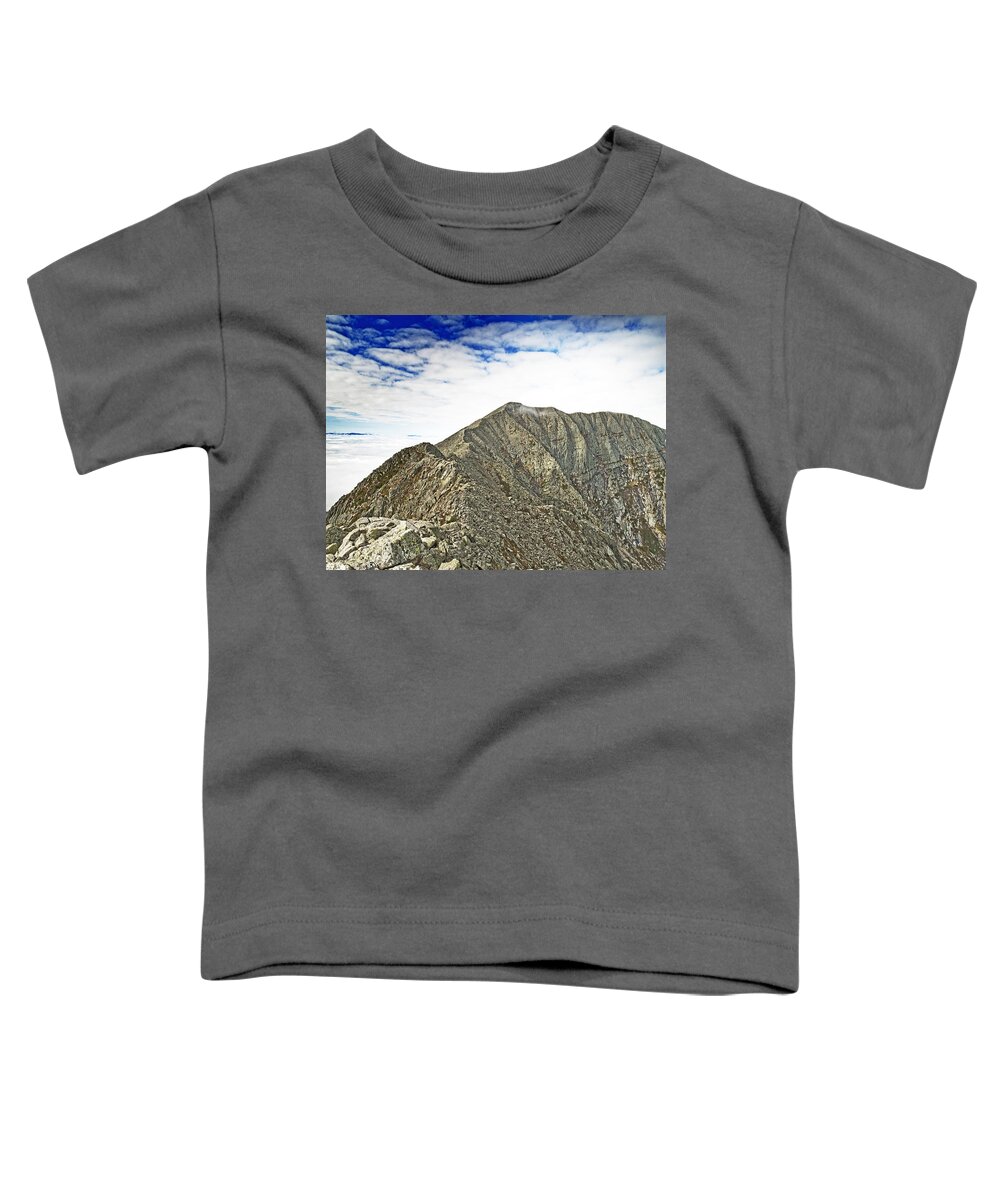 Knife Edge Toddler T-Shirt featuring the photograph Knife Edge on Mount Katahdin Baxter State Park Maine by Brendan Reals