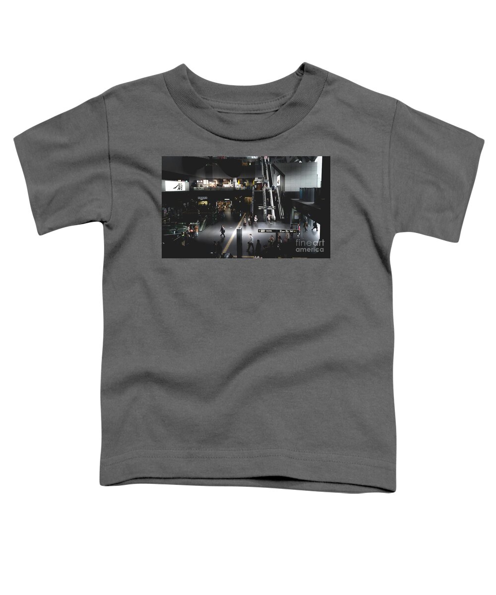 Escalator Toddler T-Shirt featuring the photograph Kyoto Train Station, Japan 2 by Perry Rodriguez