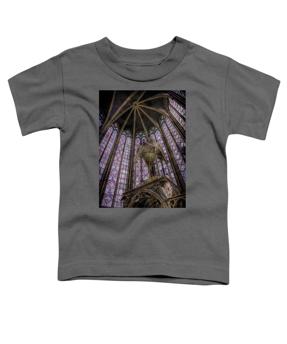 Paris Toddler T-Shirt featuring the photograph Paris, France - La-Sainte-Chapelle - Apse and Canopy by Mark Forte