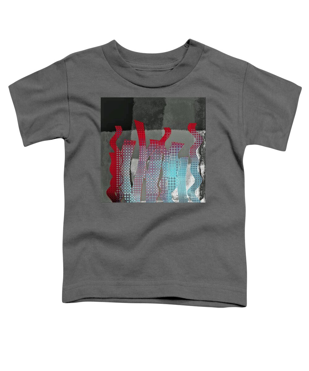 Languettes Toddler T-Shirt featuring the digital art Languettes 02 - bluf23 by Variance Collections