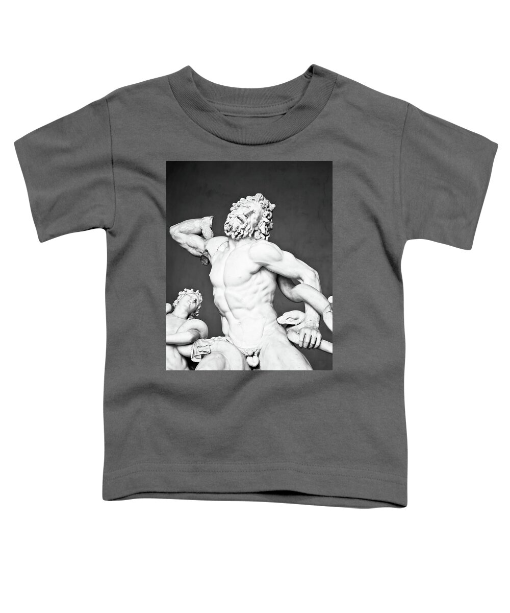 Art Toddler T-Shirt featuring the photograph Laocoonte statue in Vatican Museum, Rome, Italy by Paolo Modena
