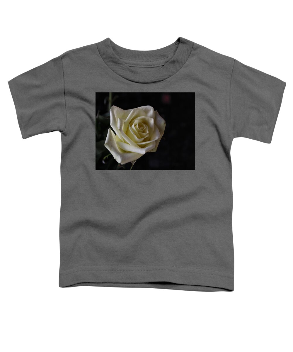 Rose Toddler T-Shirt featuring the photograph Last of the 1st Rose of Spring by Lin Grosvenor