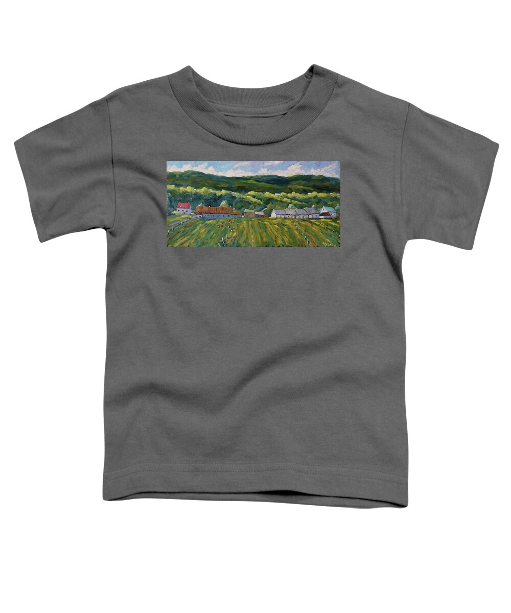 Art Toddler T-Shirt featuring the painting Last reflections Chateau Richer Prankearts Fine Arts by Richard T Pranke