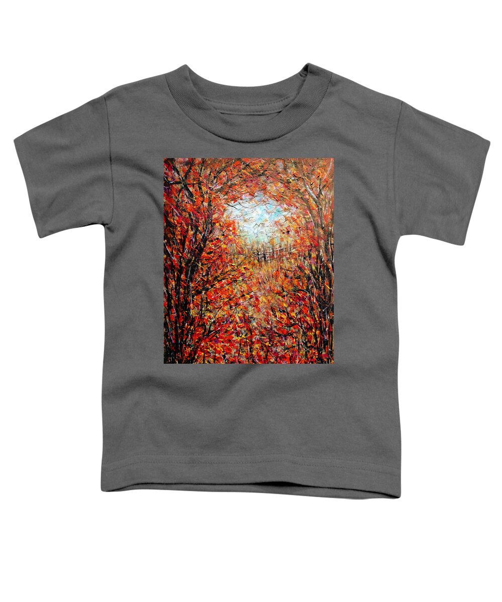 Autumn Toddler T-Shirt featuring the painting Late Autumn by Natalie Holland
