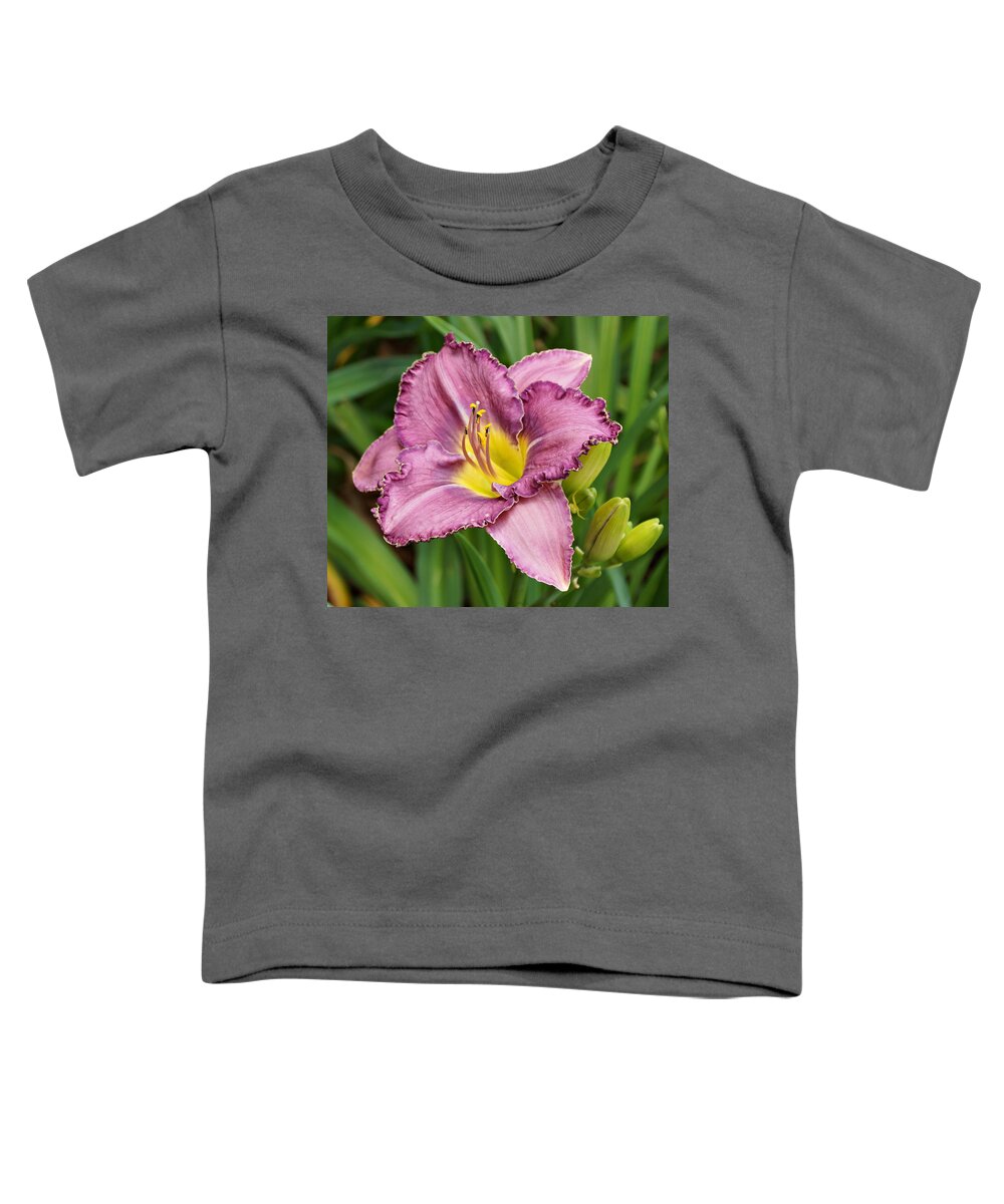 Daylilies Toddler T-Shirt featuring the photograph Lavender Daylily by Sandy Keeton