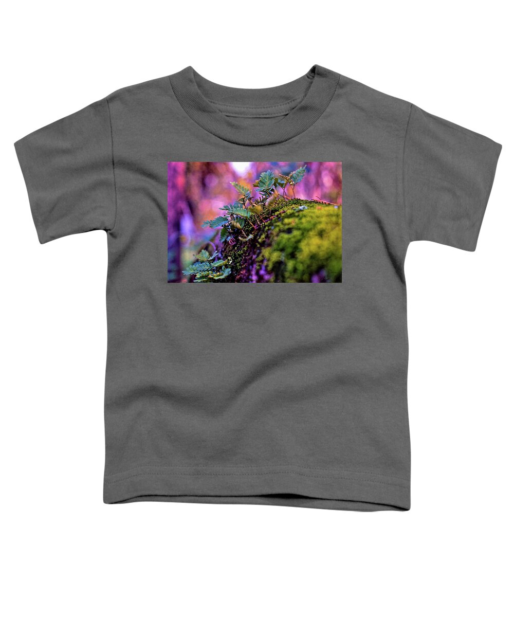 Leaves On A Log Toddler T-Shirt featuring the photograph Leaves On A Log by Bellesouth Studio