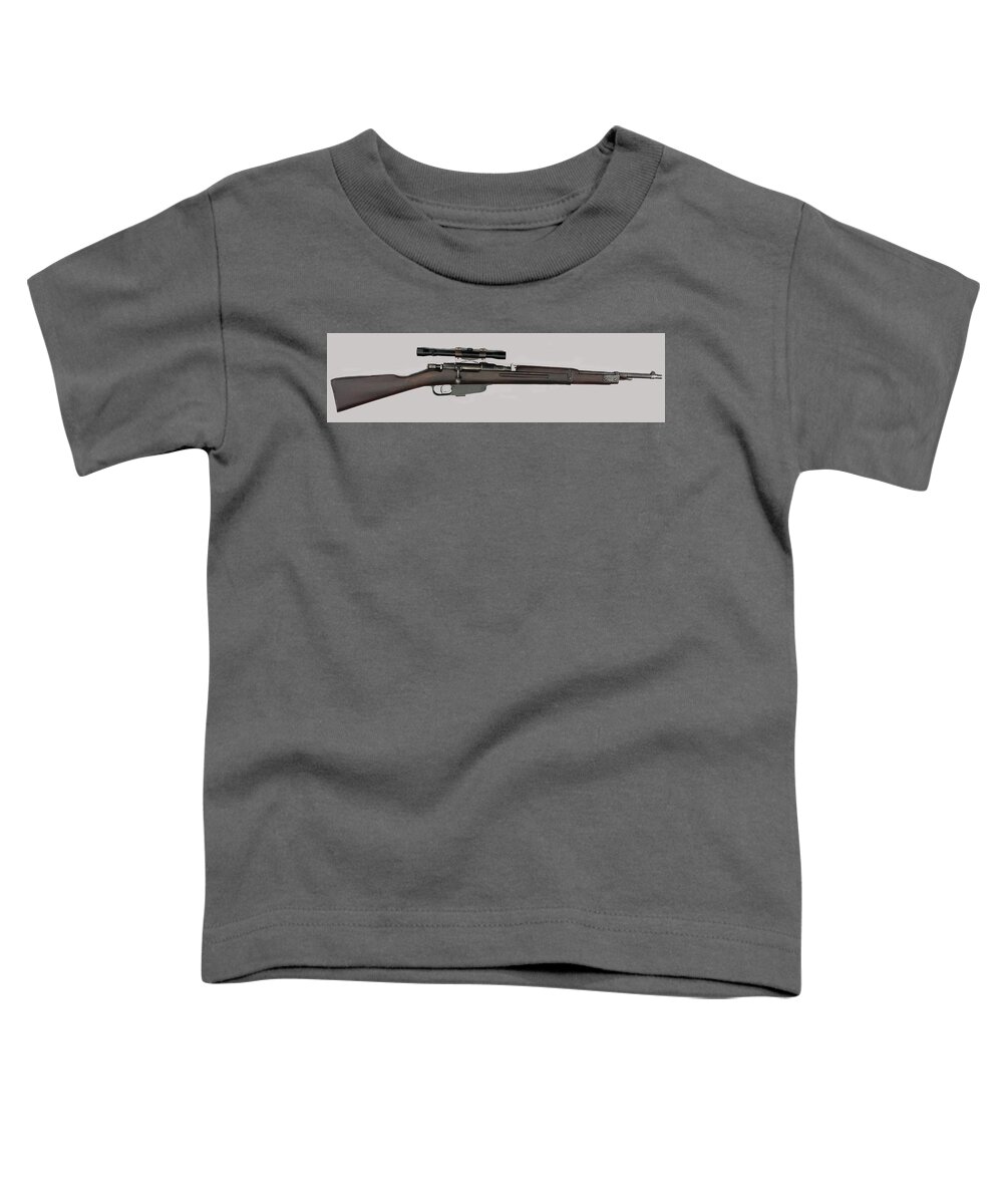 Lee Harvey Oswalds 1940 6.5mm M91 38 Bolt Action Italian Made Mannlicher-carcano Color Added 2015 Toddler T-Shirt featuring the photograph Lee Harvey Oswalds 1940 6.5mm M91 38 bolt action Italian made Mannlicher-Carcano color added 2015 by David Lee Guss