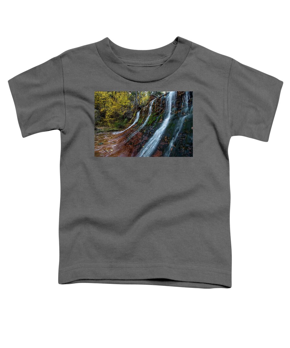 Waterfall Toddler T-Shirt featuring the photograph Left Fork Waterfall by Wesley Aston