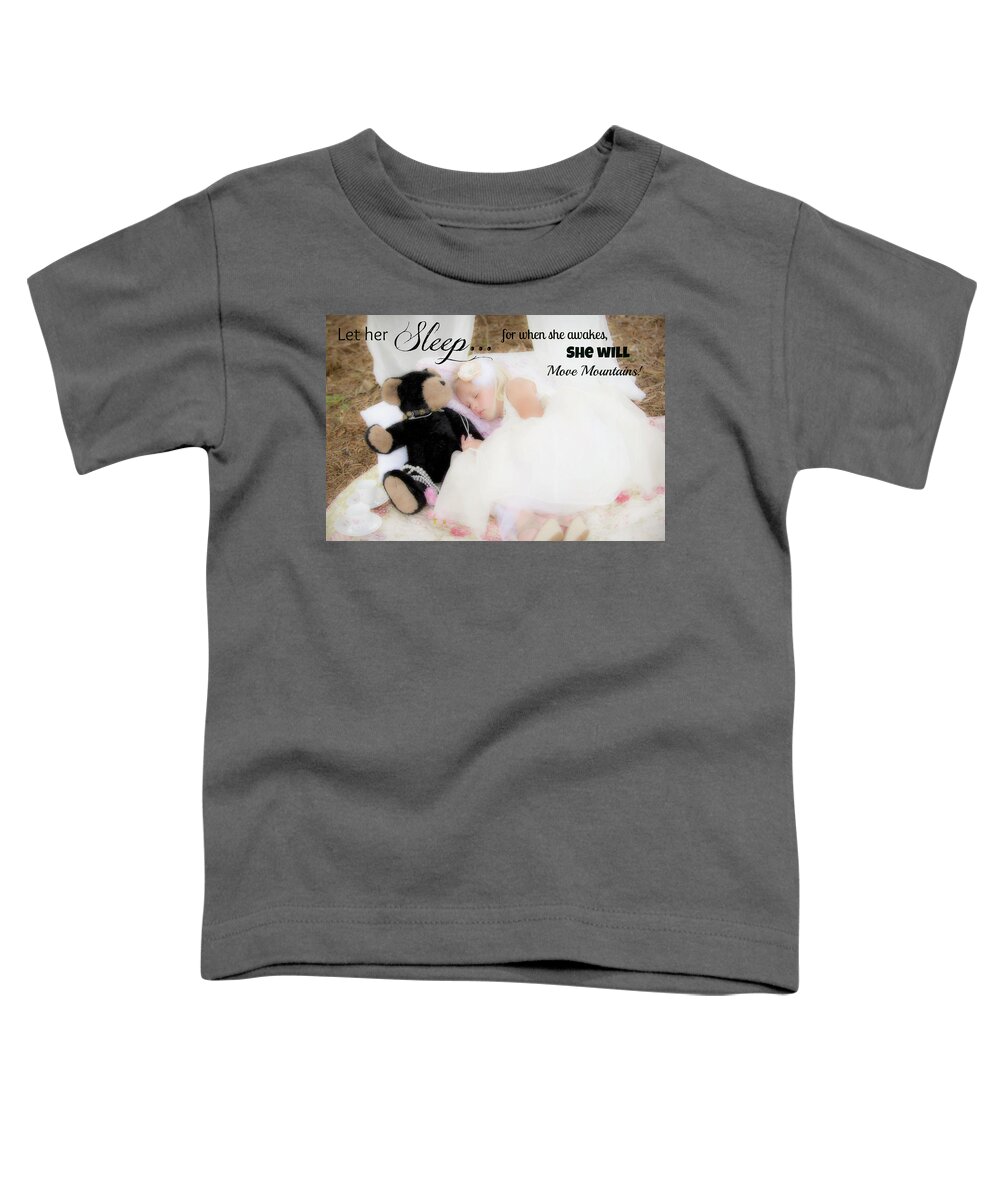 Let Her Sleep Toddler T-Shirt featuring the photograph Let Her Sleep by Cynthia Wolfe