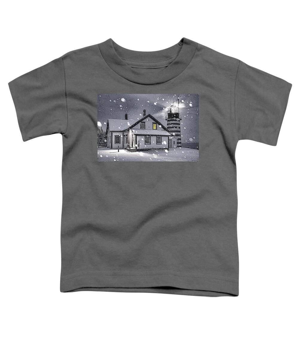 Let It Snow Toddler T-Shirt featuring the photograph Let It Snow Let It Snow by Marty Saccone