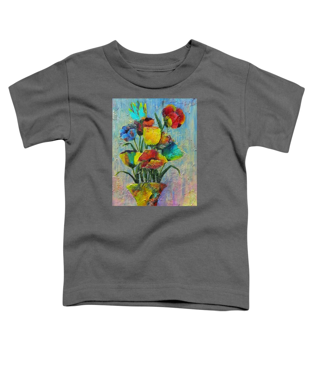 Flowers Toddler T-Shirt featuring the painting Let Your Individualism Stand Out by Terry Honstead