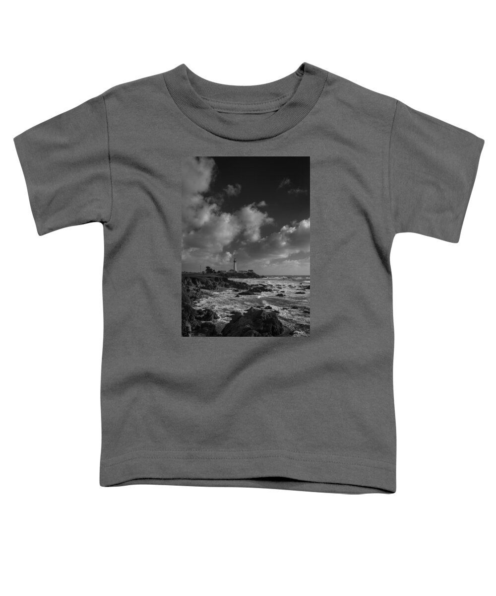 Bay Toddler T-Shirt featuring the photograph Lighthouse on Half Moon Bay by Alexander Fedin