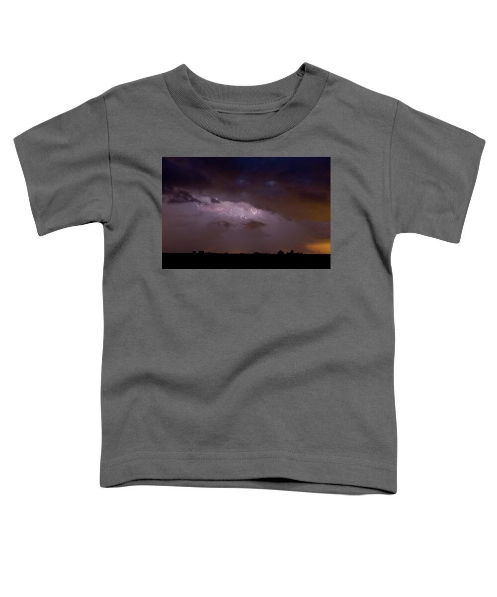 Lightning Toddler T-Shirt featuring the photograph Lightning in the Sky by James BO Insogna