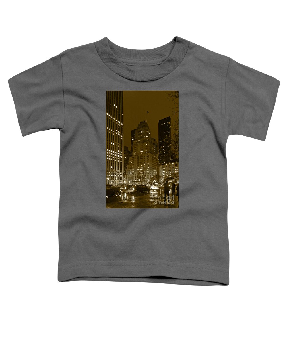 5th Ave. Lights Toddler T-Shirt featuring the photograph Lights of 5th Ave. by Elena Perelman
