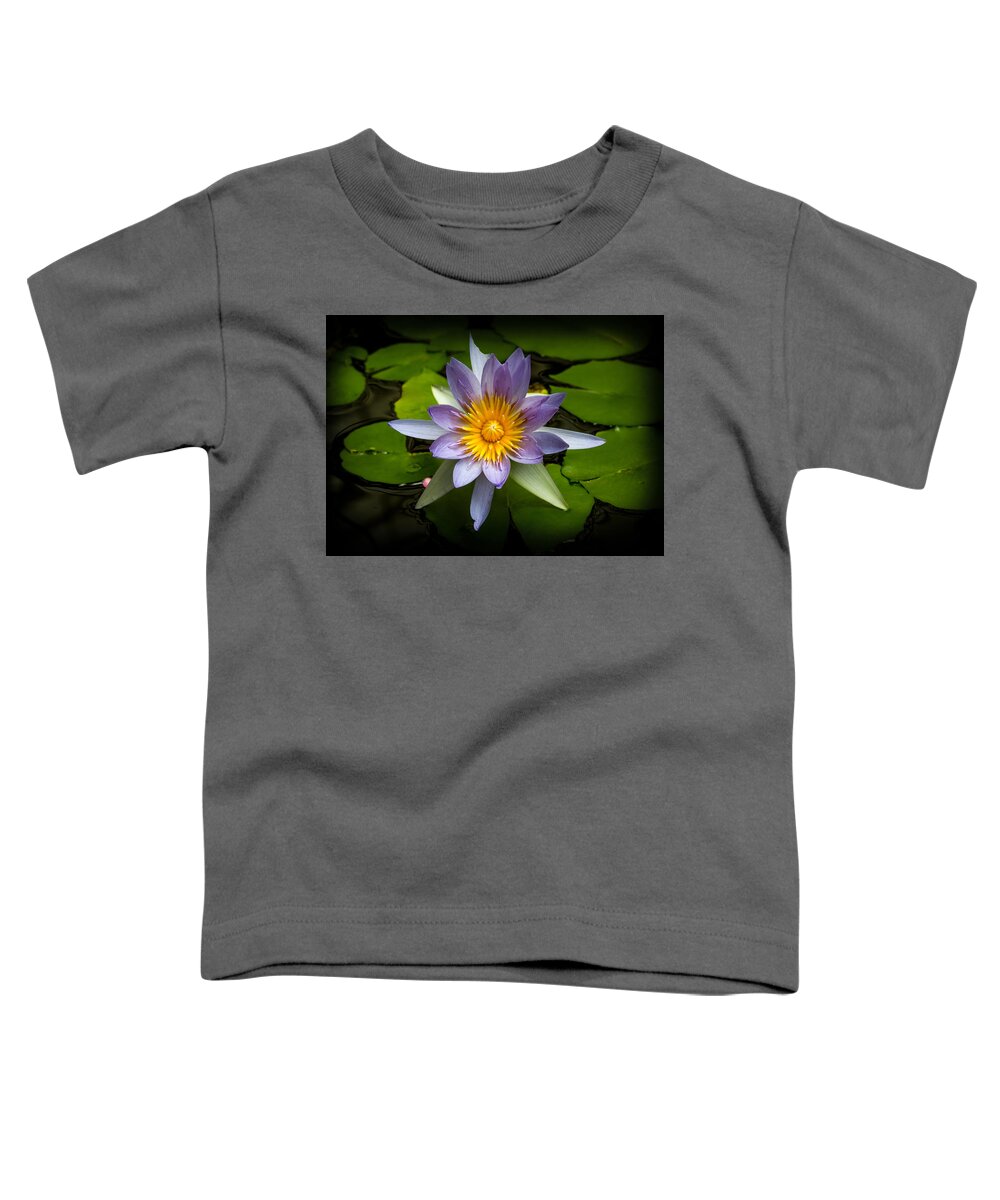 Bonnie Follett Toddler T-Shirt featuring the photograph Lily Queen of the Pond by Bonnie Follett