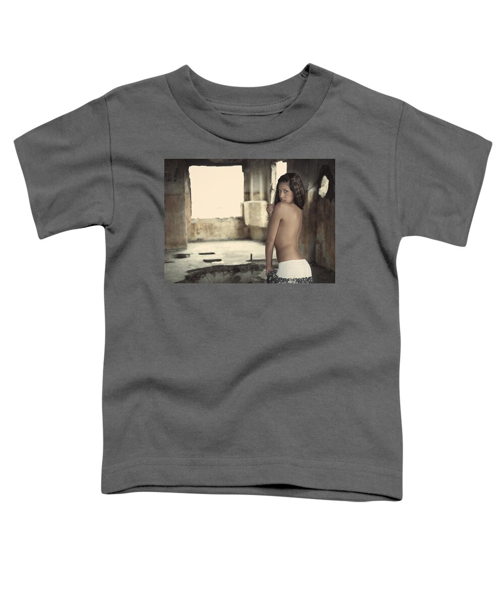 Russian Artist New Wave Toddler T-Shirt featuring the photograph Linda's Seduction by Vitaly Vakhrushev