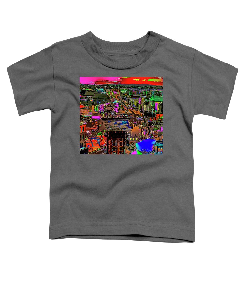 James Toddler T-Shirt featuring the photograph Little Tokyo Colorfication by Kenneth James