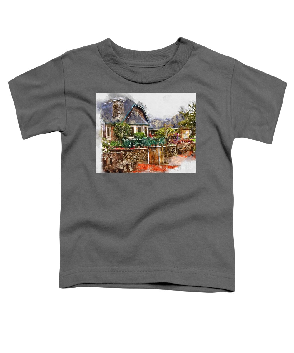 Local Grill And Scoop Restaurant Toddler T-Shirt featuring the mixed media Local Grill and Scoop by Kathy Kelly