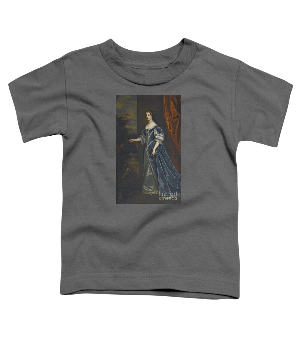 Studio Of Sir Peter Lely Soest 1618 - 1680 London Portrait Of Barbara Villiers Toddler T-Shirt featuring the painting London Portrait Of Barbara Villiers by MotionAge Designs
