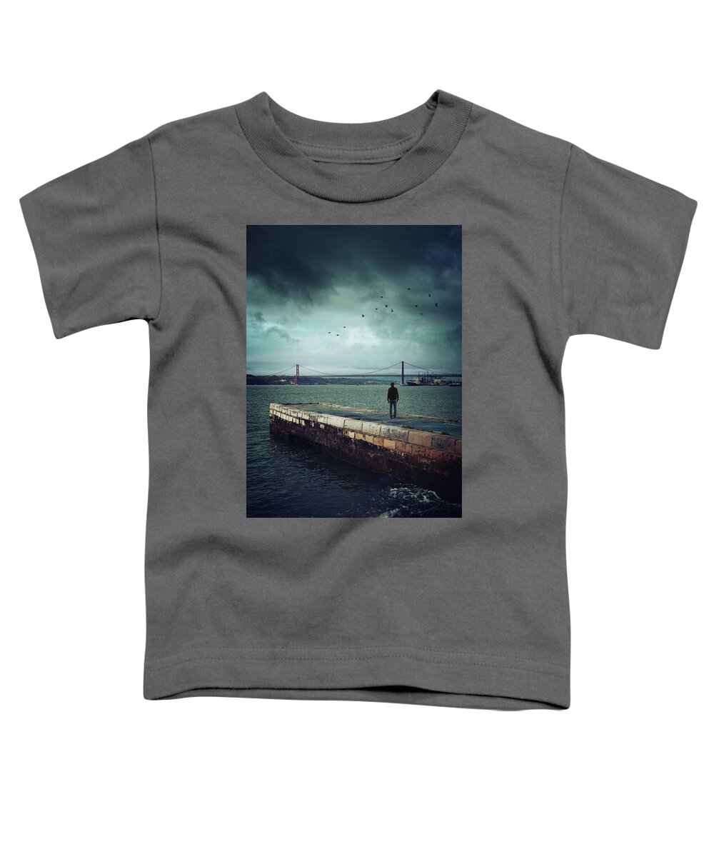 Man Toddler T-Shirt featuring the photograph Longing for the departed by Carlos Caetano