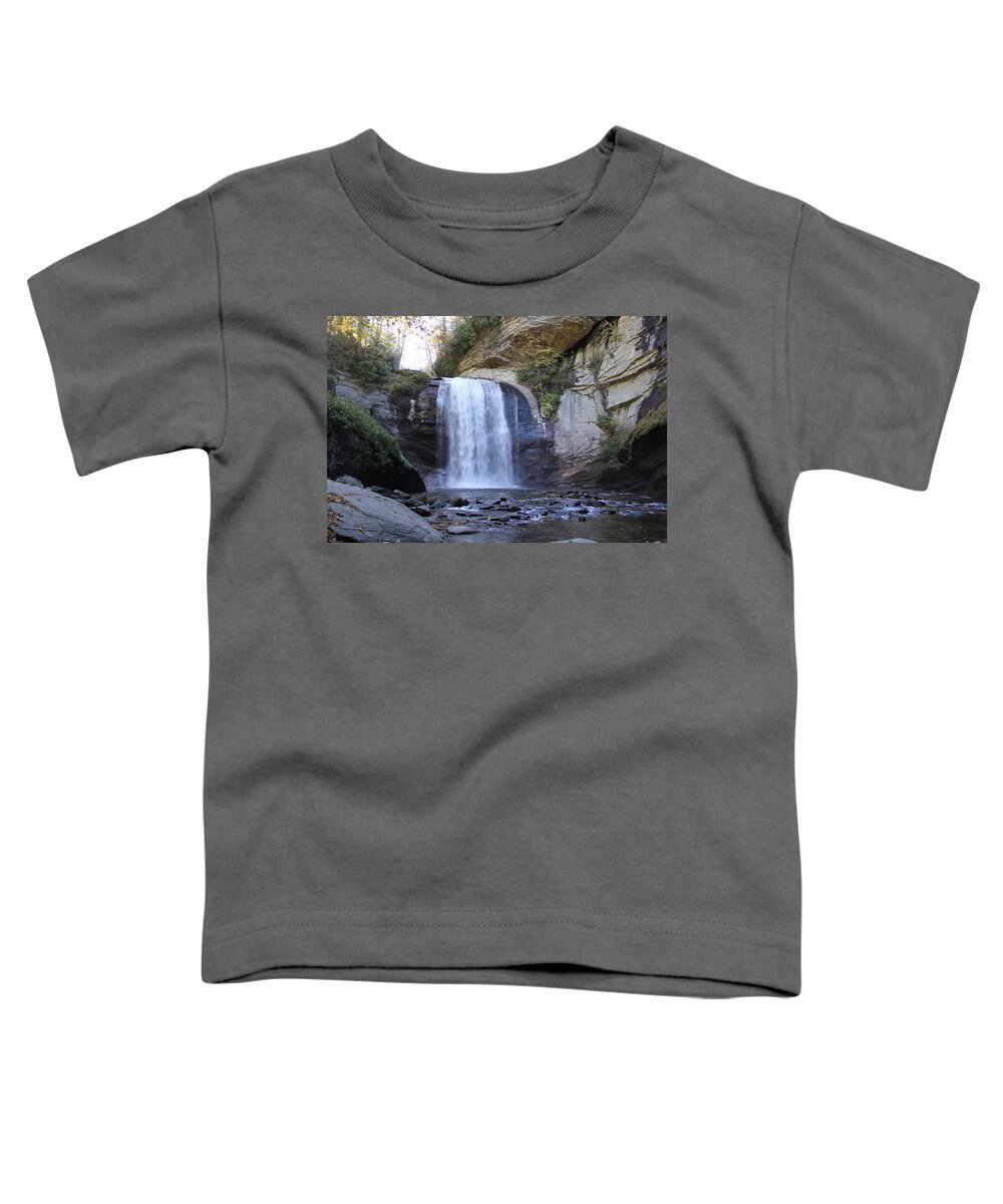 Waterfall Toddler T-Shirt featuring the photograph Looking Glass Falls by Allen Nice-Webb