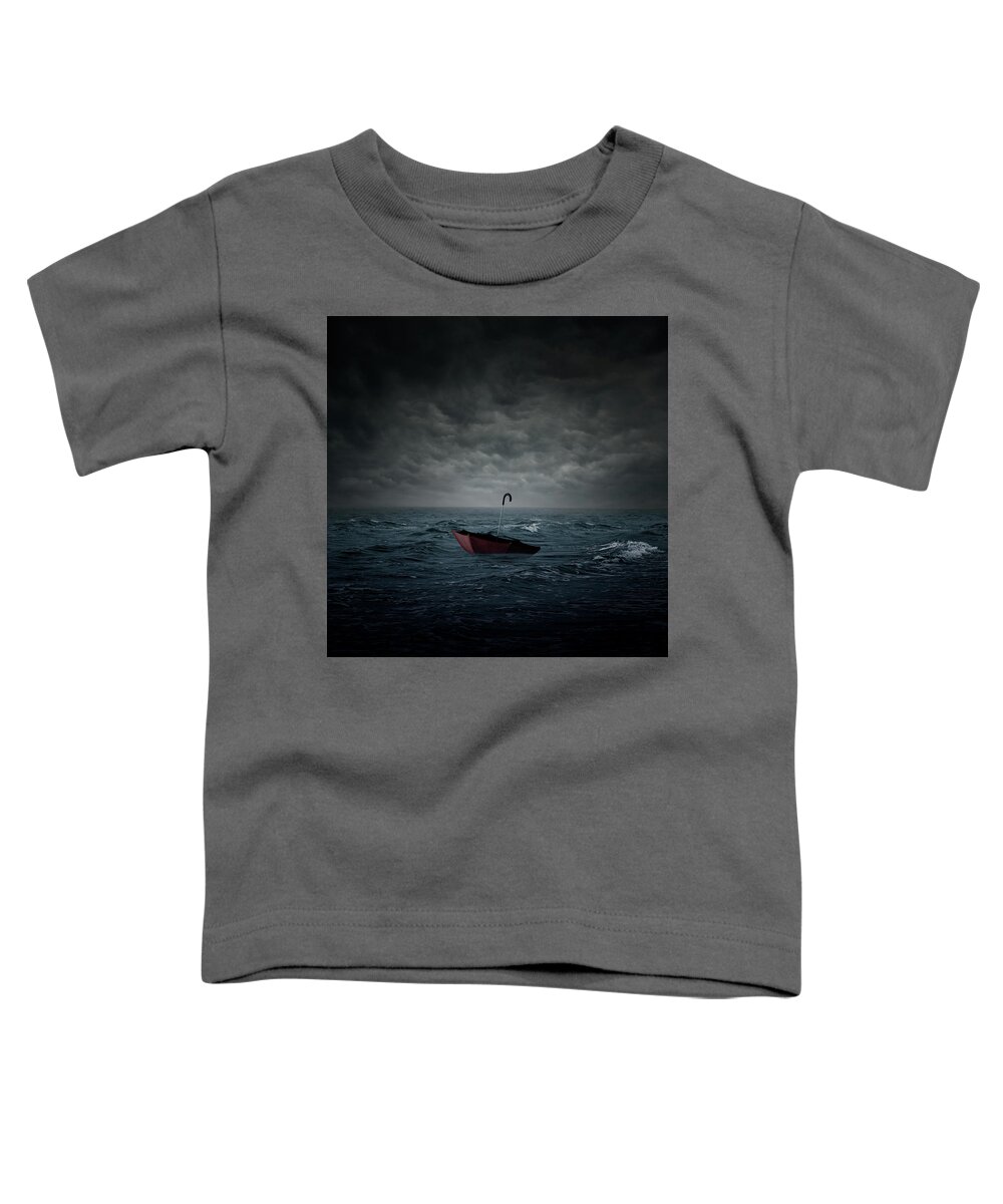 Cloud Toddler T-Shirt featuring the digital art Lost by Zoltan Toth