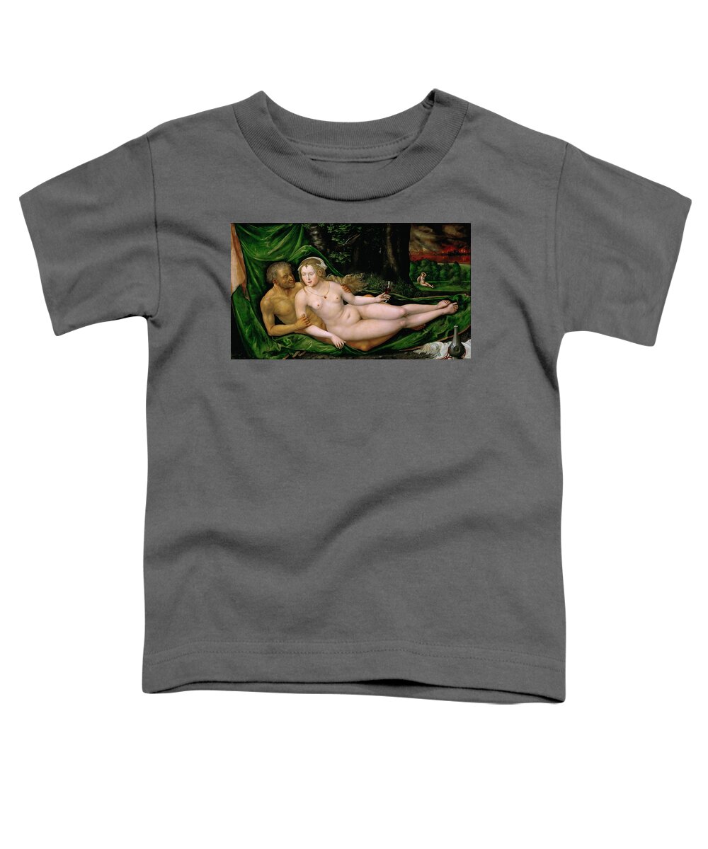 Albrecht Altdorfer Toddler T-Shirt featuring the painting Lot and his Daughter by Albrecht Altdorfer
