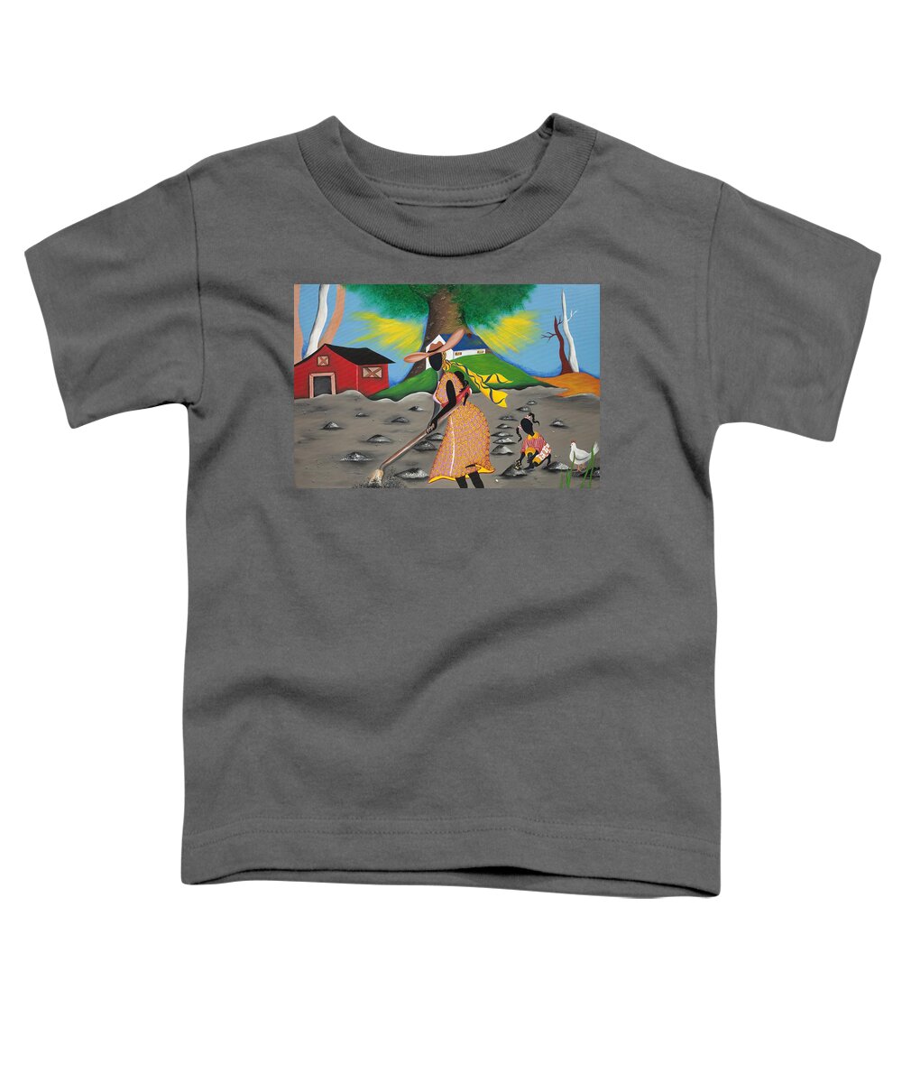 Sabree Toddler T-Shirt featuring the painting Love Grows by Patricia Sabreee