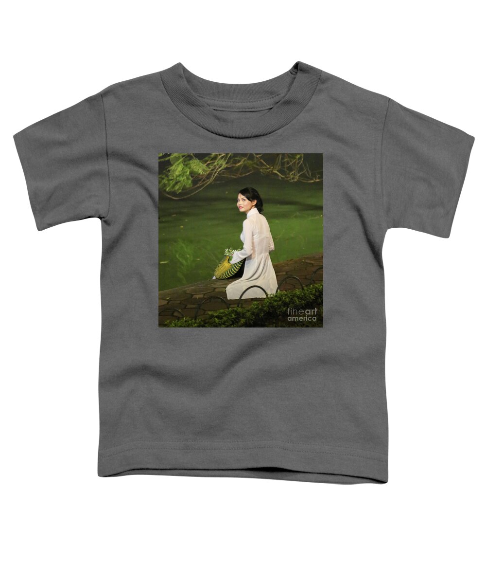 Hoan Kiem Lake Toddler T-Shirt featuring the photograph Lovely Vietnamese Woman by Chuck Kuhn