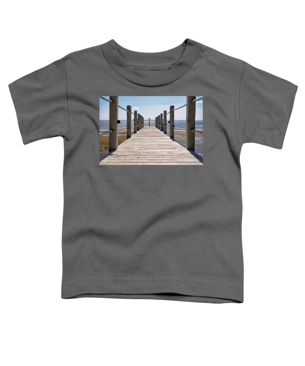 Boat Dock Toddler T-Shirt featuring the photograph Low Tide by Victor Culpepper