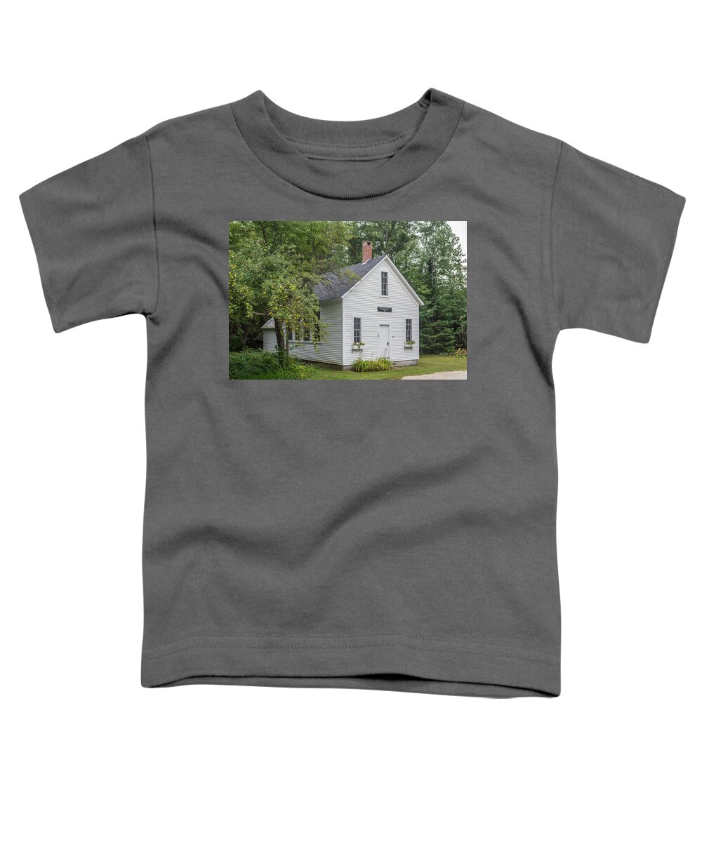 Guy Whiteley Photography Toddler T-Shirt featuring the photograph Lower Sunday River Schoolhouse by Guy Whiteley