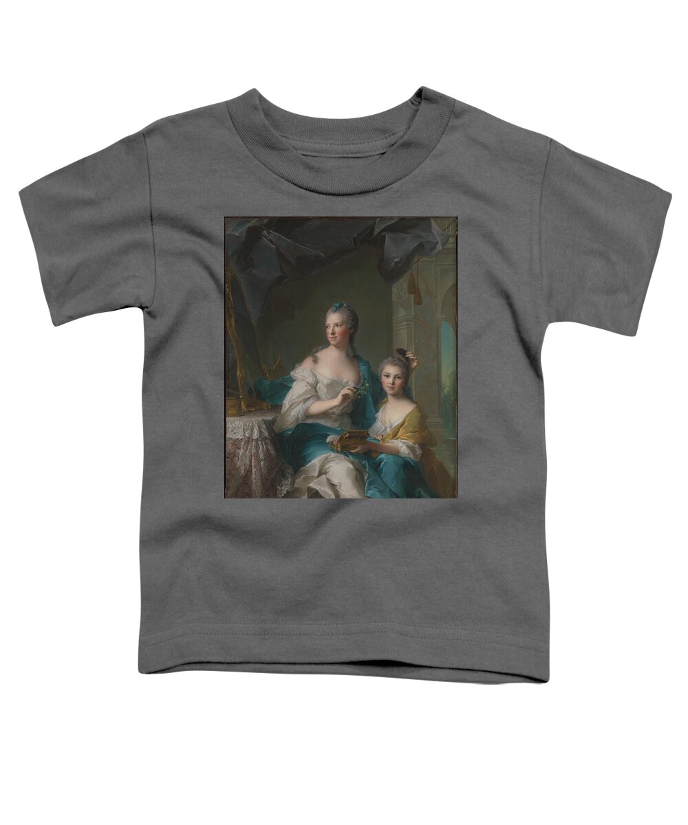 Jean Marc Nattier (french Toddler T-Shirt featuring the painting Madame Marsoler with daughter by MotionAge Designs