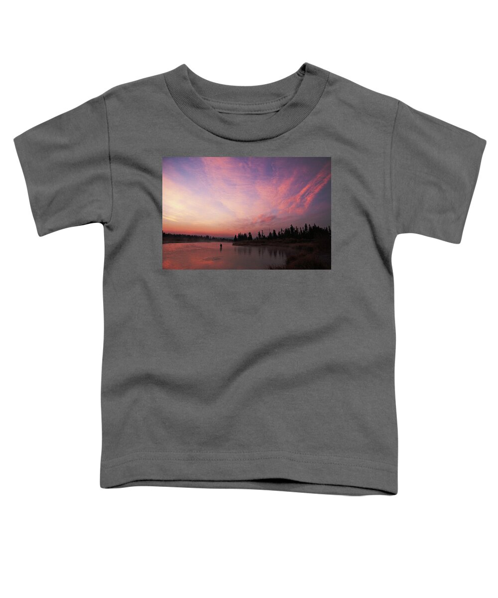 Sunrise Toddler T-Shirt featuring the photograph Madison River Sunrise by Randall Evans