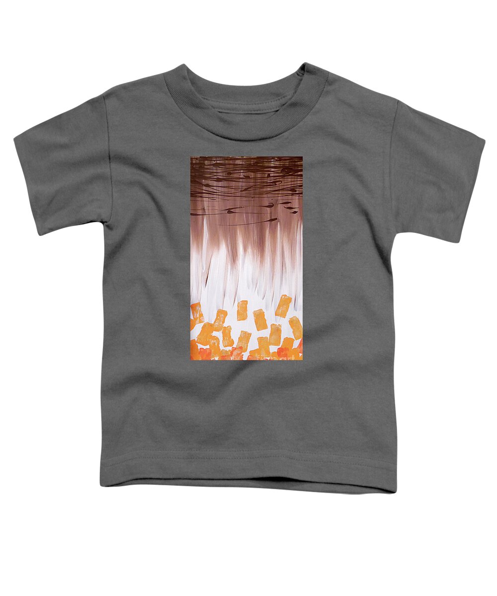Abstract Vertical Toddler T-Shirt featuring the painting Manic by Jilian Cramb - AMothersFineArt