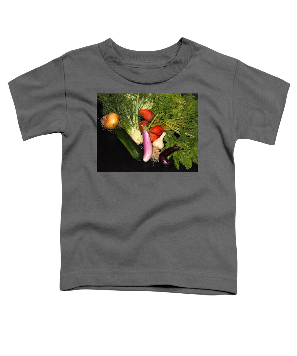 Vegetables Toddler T-Shirt featuring the photograph Market Day by Allen Nice-Webb
