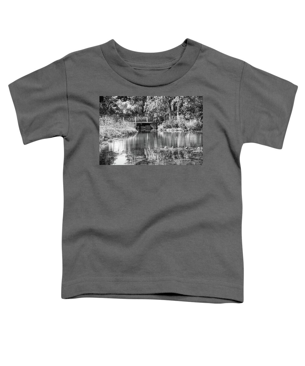 Seo Toddler T-Shirt featuring the photograph Matthaei Botanical Gardens Black and White by Pat Cook